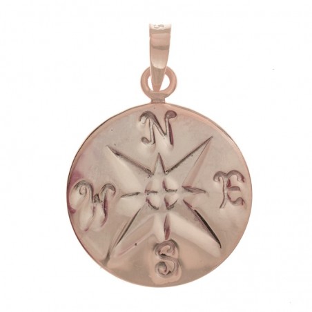 Colgante rosa de los vientos con drop Plata de Ley 925