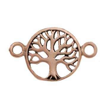 Entrepieza árbol de la vida doble arandela Plata de Ley 925 2