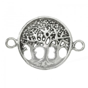 Entrepieza árbol de la vida triple Plata de Ley 925