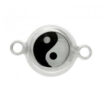 Entrepieza Yin-Yang nácar Plata de Ley 925