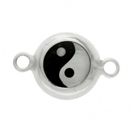 Entrepieza Yin-Yang nácar Plata de Ley 925