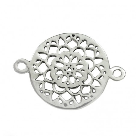 Entrepieza mandala oxidado Plata de Ley 925