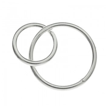 Abalorio Karma dos aros entrelazados Plata de Ley 925