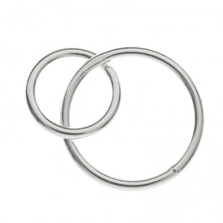 Abalorio Karma dos aros entrelazados Plata de Ley 925