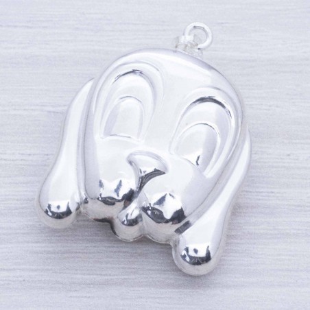 Colgante cara de perro electroforma Plata de Ley