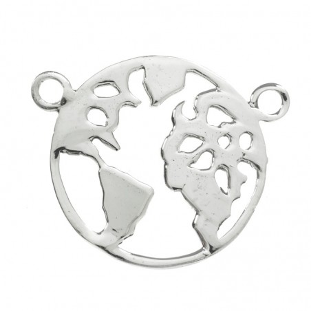 Abalorio entrepieza mundo Plata de Ley 925