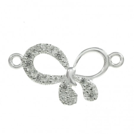 Entrepieza circonia lazo Plata de Ley 925