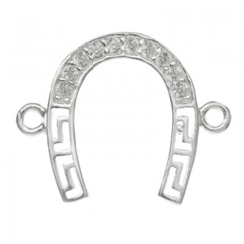 Entrepieza herradura greca Plata de Ley 925