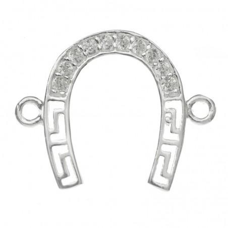 Entrepieza herradura greca Plata de Ley 925