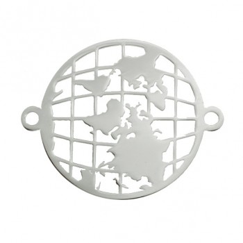 Entrepieza mundo Plata lisa de Ley 925