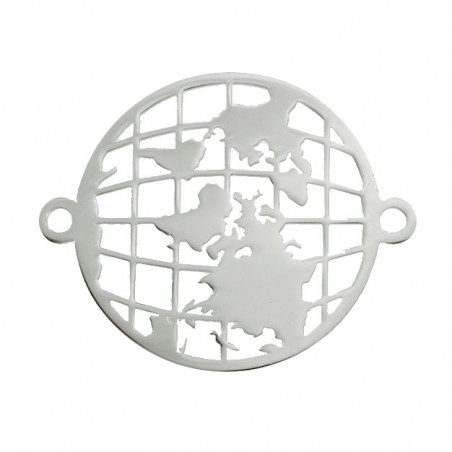 Entrepieza mundo Plata lisa de Ley 925