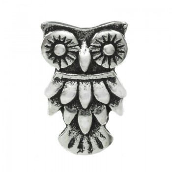 Colgante y entrepieza búho oxidado Plata de Ley 925