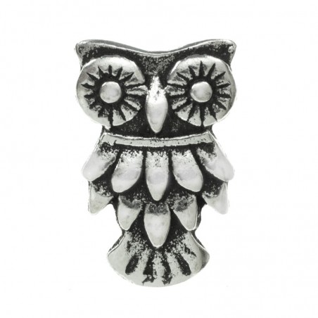 Colgante y entrepieza búho oxidado Plata de Ley 925