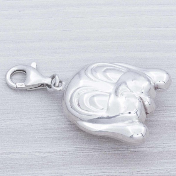 Colgante perro con mosquetón Plata de Ley