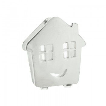 Entrepieza casita Plata lisa de Ley 925