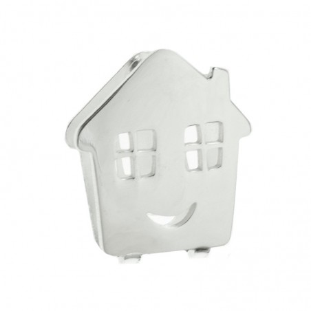 Entrepieza casita Plata lisa de Ley 925