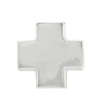 Abalorio entrepieza cruz pasante Plata de Ley 925