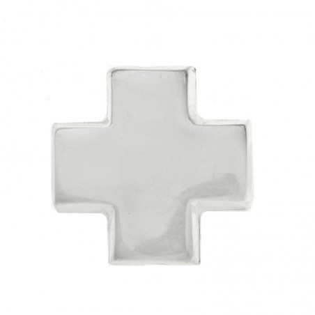 Abalorio entrepieza cruz pasante Plata de Ley 925