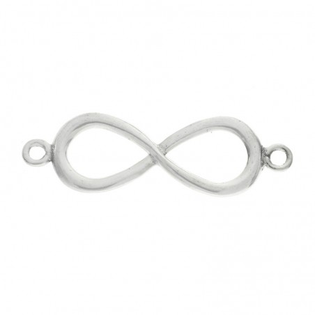 Abalorio entrepieza infinito grande Plata de Ley 925