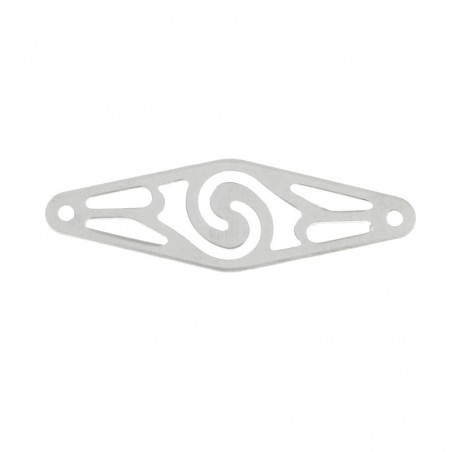 Entrepieza rombo calado Plata de Ley 925