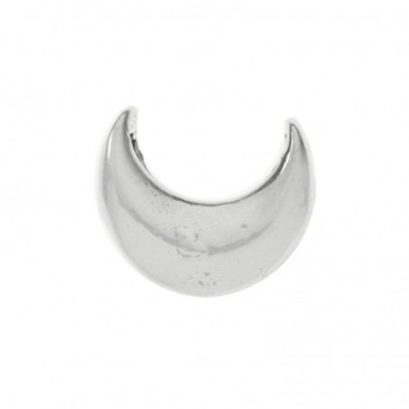 Abalorio entrepieza luna pasante Plata de Ley 925