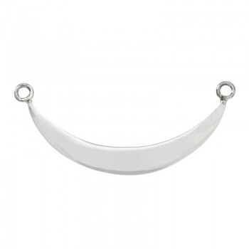 Entrepieza luna alargada Plata de Ley 925