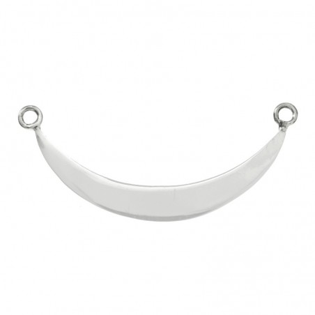 Entrepieza luna alargada Plata de Ley 925