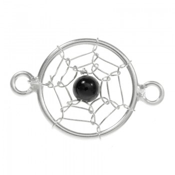 Cuenta calada oxidada Plata de Ley 925