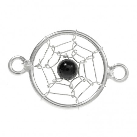 Cuenta calada oxidada Plata de Ley 925