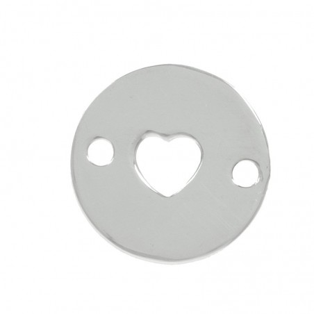 Entrepieza corazón Plata de Ley 925