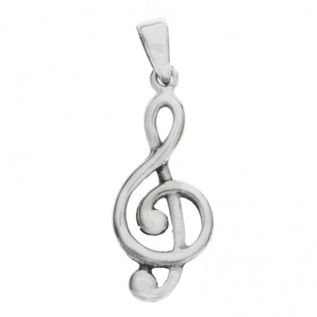 Abalorio colgante clave de Sol Plata de Ley 925