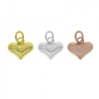 Colgante mini corazón con arandela Plata de Ley 925