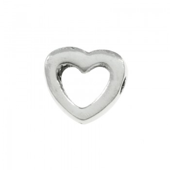 Entrepieza mini corazón calado Plata de Ley 925