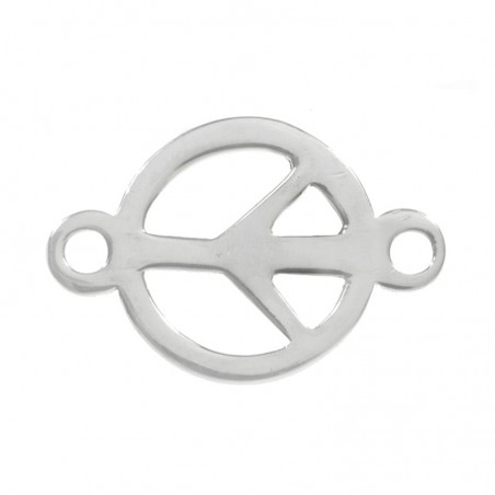 Entrepieza símbolo de la paz Plata de Ley 925