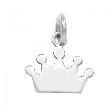 Abalorio colgante corona pequeño Plata de Ley 925