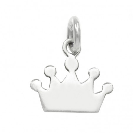 Abalorio colgante corona pequeño Plata de Ley 925
