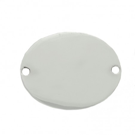 Entrepieza para grabar oval Plata de Ley 925