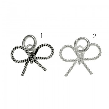 Colgante lazo oxidado Plata de Ley 925