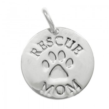 Colgante huella Rescue Mom Plata de Ley 925
