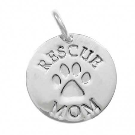 Colgante huella Rescue Mom Plata de Ley 925