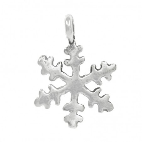 Abalorio copo de nieve Plata de Ley 925
