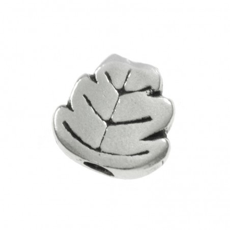 Abalorio hoja oxidado Plata de Ley 925