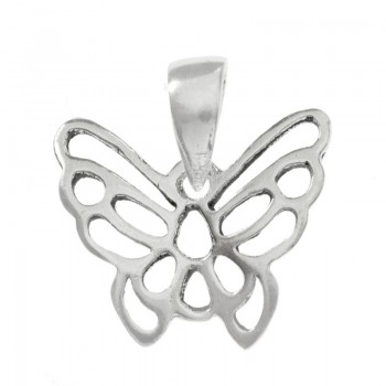 Abalorio colgante mariposa calada Plata de Ley 925