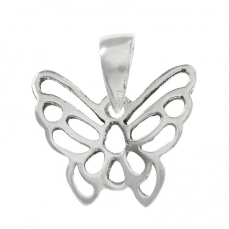 Abalorio colgante mariposa calada Plata de Ley 925