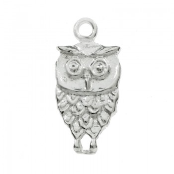 Abalorio colgante búho Plata de Ley 925