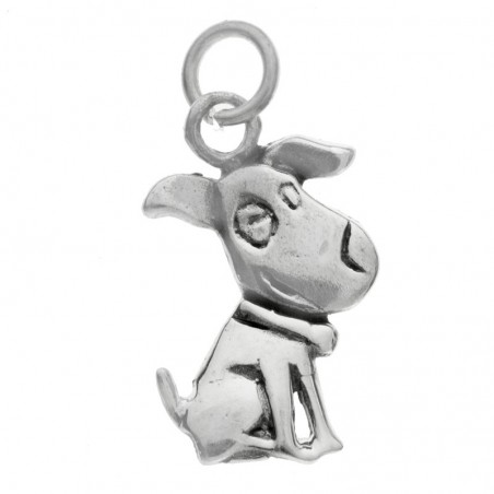Abalorio colgante perro animado Plata de Ley 925