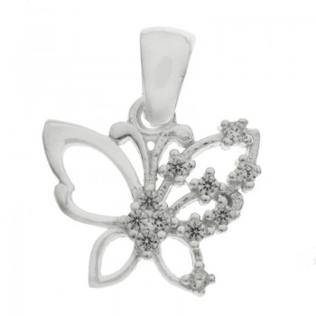 Colgante circonia mariposa Plata de Ley 925