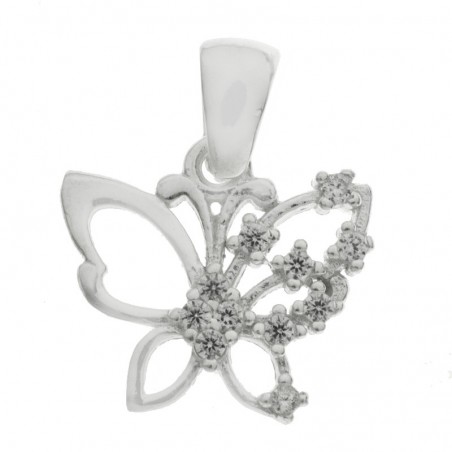 Colgante circonia mariposa Plata de Ley 925