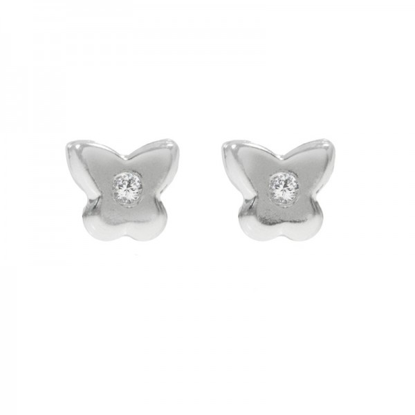 Pendientes infantiles mini Plata de Ley rosca - Karissma