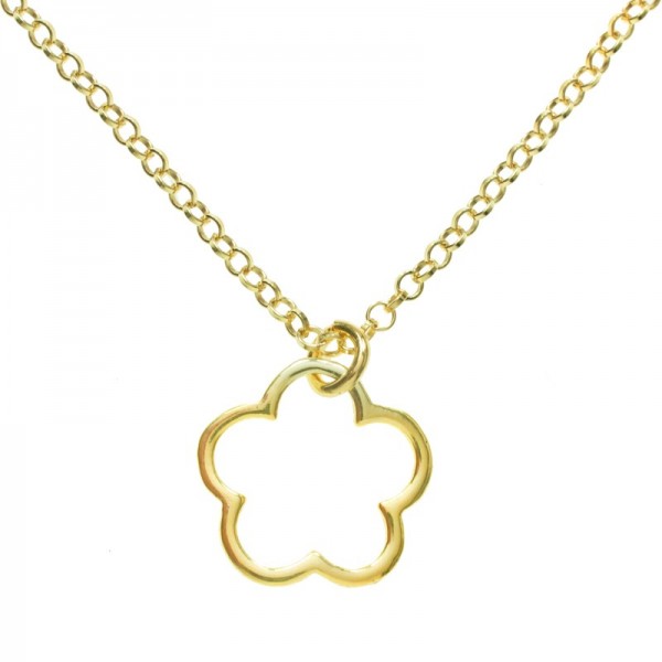 Tobillera dorada flor Plata de Ley 925 bañada en Oro | Karissma